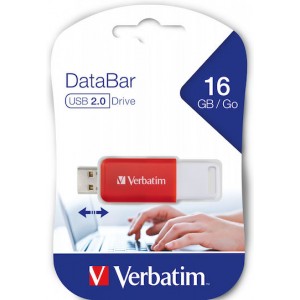 Verbatim DataBar 16GB USB 2.0 Stick Κόκκινο 
