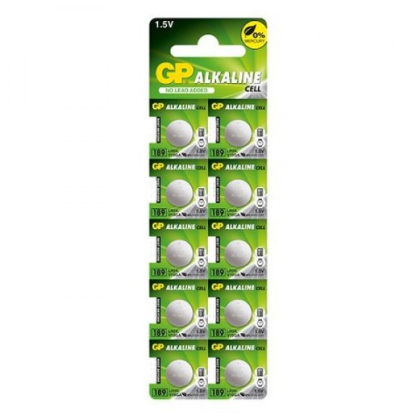 GP Μπαταρία LR1130/LR54 Alkaline 1.5V (10τμχ) Μπαταρίες Αλκαλικές
