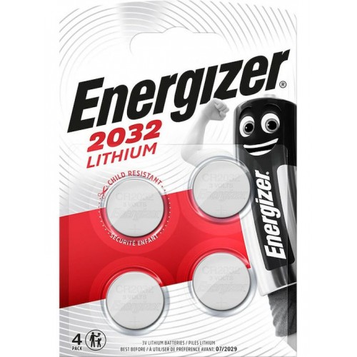 Energizer Μπαταρία Λιθίου CR2032 3V 4τμχ 