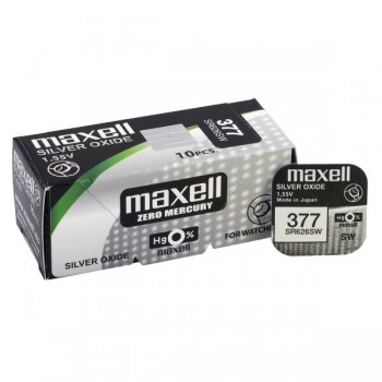 Maxell Mini Silver Battery 377//376/SR 626 SW/G4 1τμχ Μπαταρίες Λιθίου ( Κουμπιά )