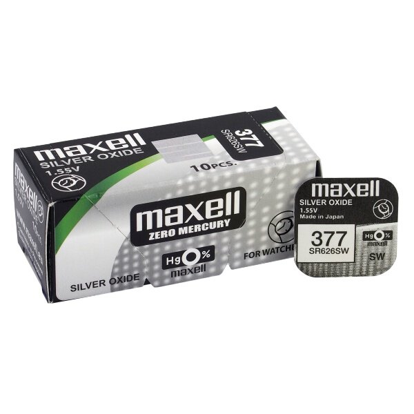 Maxell Mini Silver Battery 377//376/SR 626 SW/G4 1τμχ Μπαταρίες Λιθίου ( Κουμπιά )