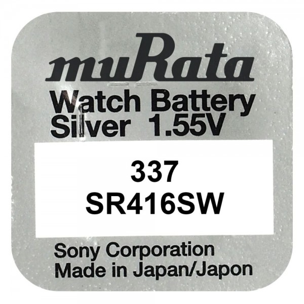 Murata mini Silver battery 337 / SR416SW 1τμχ Μπαταρίες Λιθίου ( Κουμπιά )