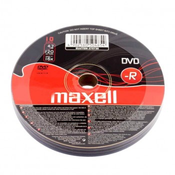 Maxell Εγγράψιμα DVD-R 16x 4.7GB Cake Box 10τμχ DVD /  Blu-ray / CD Discs