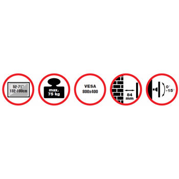 reflecta PLANO Flat 71-15 23085 (52"-71")  Βάσεις Τηλεόρασης Τοίχου