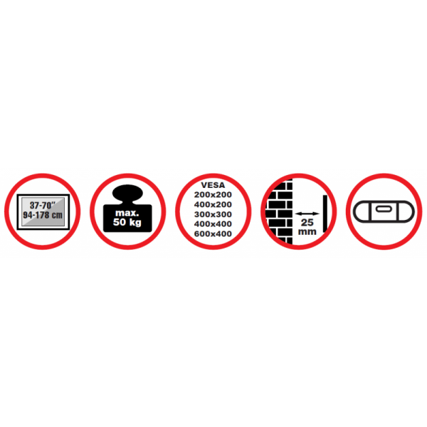 reflecta PLANO Flat 70-6040 23093 (37"-70")  Βάσεις Τηλεόρασης Τοίχου