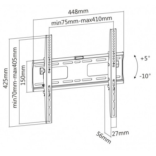 reflecta PLANO Flat 55-4040T Wall Mount for TV(tiltable) 23095 (32"-55")