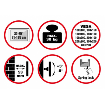 reflecta PLANOLED 65-4020T 23096 (32"-65") Βάσεις Τηλεόρασης Τοίχου