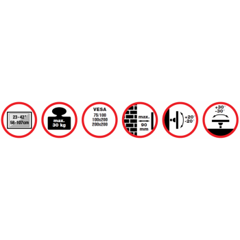 reflecta FLEXO 40-100B black 23110 (10-40") Βάσεις Τηλεόρασης Τοίχου