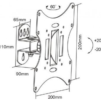 reflecta FLEXO 40-100B black 23110 (10-40") Βάσεις Τηλεόρασης Τοίχου