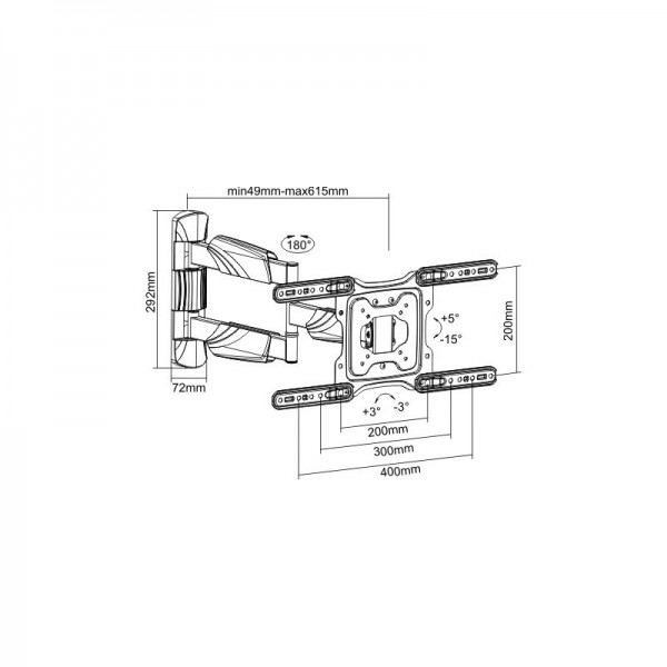 reflecta FLEXO 55-4040T 23117 (23"-55")  Βάσεις Τηλεόρασης Τοίχου