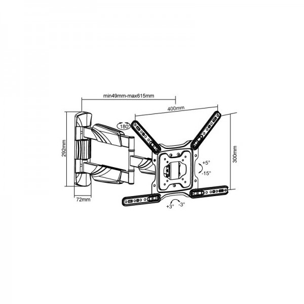 reflecta FLEXO 55-4040T 23117 (23"-55")  Βάσεις Τηλεόρασης Τοίχου