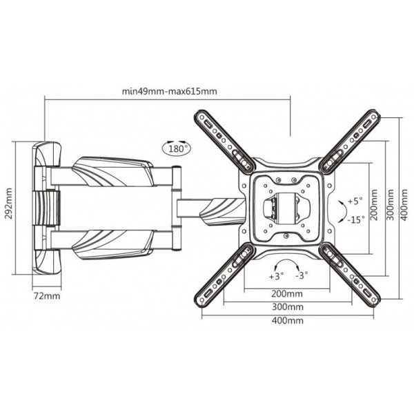 reflecta FLEXO 55-4040T 23117 (23"-55")  Βάσεις Τηλεόρασης Τοίχου