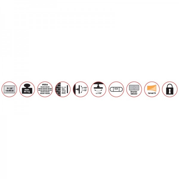 reflecta PLANO Flat Extend 105-10060T Βάσεις Τηλεόρασης Τοίχου