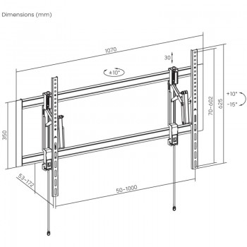 reflecta PLANO Flat Extend 105-10060T Βάσεις Τηλεόρασης Τοίχου