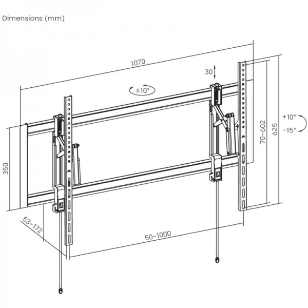 reflecta PLANO Flat Extend 105-10060T Βάσεις Τηλεόρασης Τοίχου
