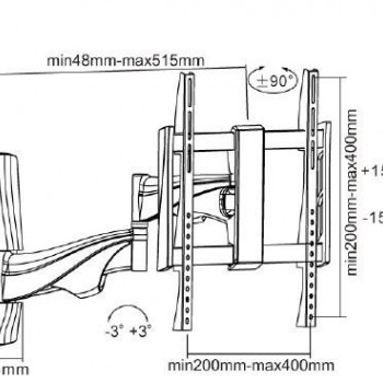 reflecta PLEXO Elegant 42-4040T 23156 (23-42")  Βάσεις Τηλεόρασης Τοίχου