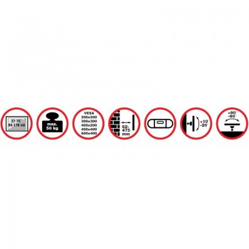 reflecta PLEXO 70-6040T 23160 (37"-70")  Βάσεις Τηλεόρασης Τοίχου