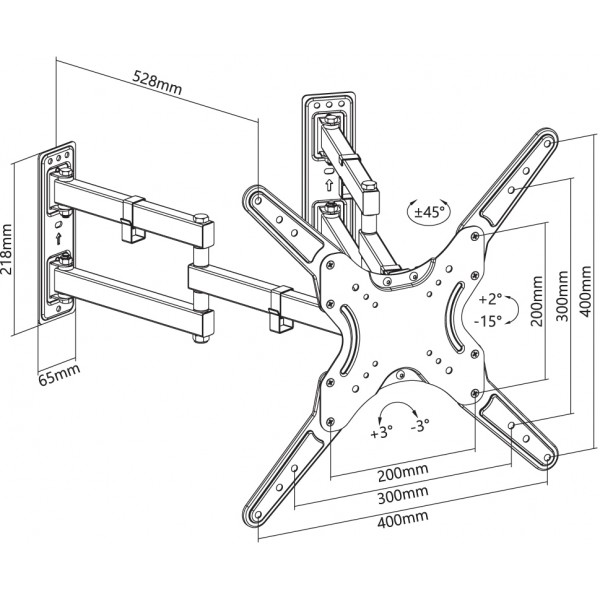 reflecta FLEXO 55-4040TC 23162 (23''-55'') Βάσεις Τηλεόρασης Τοίχου reflecta FLEXO 55-4040TC 23162 (23''-55'') Βάσεις Τηλεόρασης Τοίχου