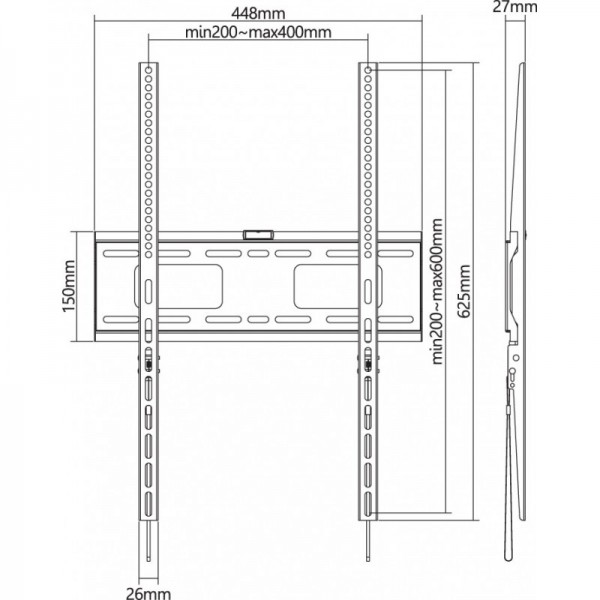 reflecta PLANO Portrait 75-4060 (37”-75”) Βάσεις Τηλεόρασης Τοίχου reflecta PLANO Portrait 75-4060 (37”-75”) Βάσεις Τηλεόρασης Τοίχου