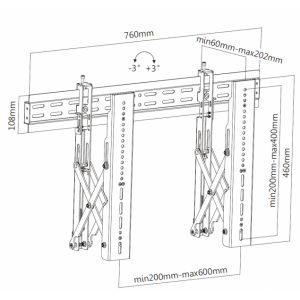 reflecta PLANO Video Wall 60-6040 23175 (32"-60") 