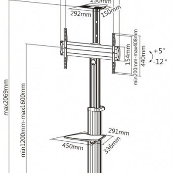 reflecta TV Stand 70VC-Shelf 23210 Βάσεις Τηλεόρασης Δαπέδου(TV Stands)