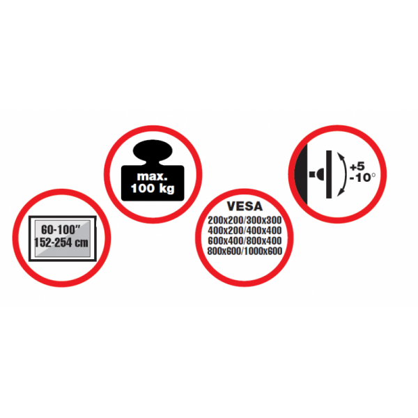 reflecta TV Stand 100VC-Shelf 23211 Βάσεις Τηλεόρασης Δαπέδου(TV Stands)