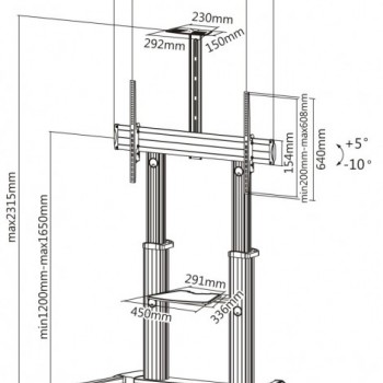 reflecta TV Stand 100VC-Shelf 23211 Βάσεις Τηλεόρασης Δαπέδου(TV Stands)