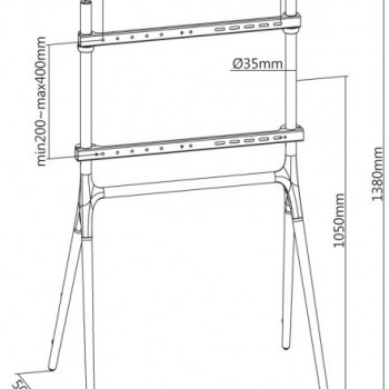reflecta TV Stand  Elegant 70W 23212 Βάσεις Τηλεόρασης Δαπέδου(TV Stands)