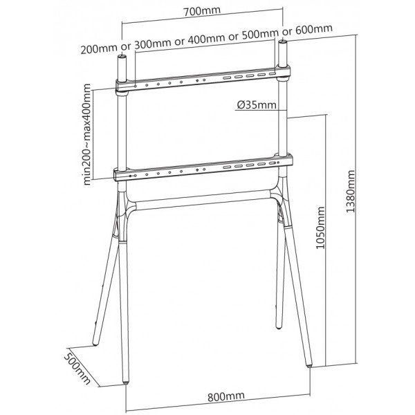 reflecta TV Stand  Elegant 70W 23212 Βάσεις Τηλεόρασης Δαπέδου(TV Stands)