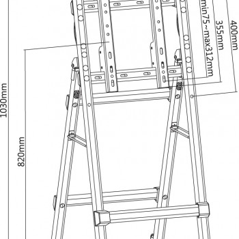 reflecta TV Stand 55DS 23214 Βάσεις Τηλεόρασης Δαπέδου(TV Stands)