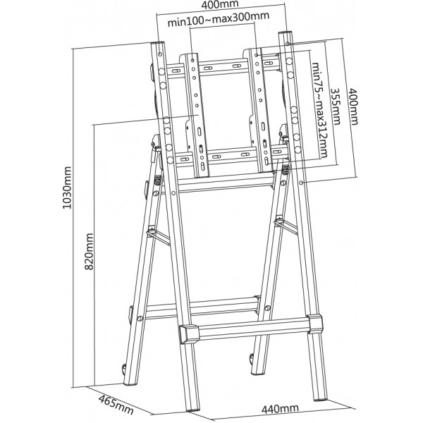 reflecta TV Stand 55DS 23214 Βάσεις Τηλεόρασης Δαπέδου(TV Stands)