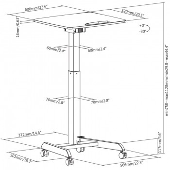 reflecta Dino MWS600 Mobile Workstation / Projection table / Lectern reflecta Dino MWS600 Mobile Workstation / Projection table / Lectern