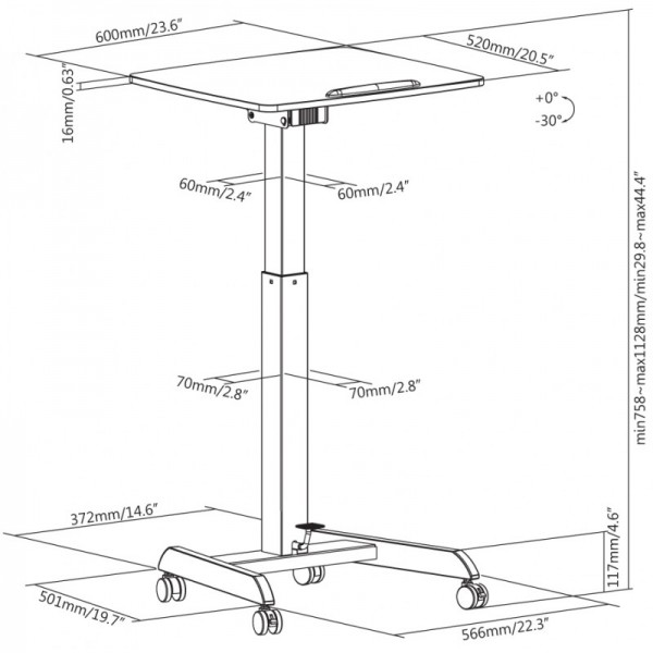 reflecta Dino MWS600 Mobile Workstation / Projection table / Lectern reflecta Dino MWS600 Mobile Workstation / Projection table / Lectern
