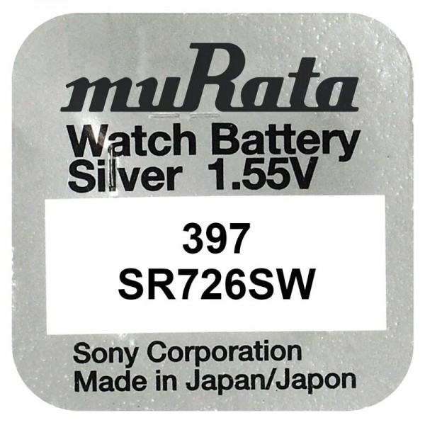 Murata silver mini battery 397 / SR 726 SW 1τμχ Μπαταρίες Λιθίου ( Κουμπιά ) Murata silver mini battery 397 / SR 726 SW 1τμχ Μπαταρίες Λιθίου ( Κουμπιά )
