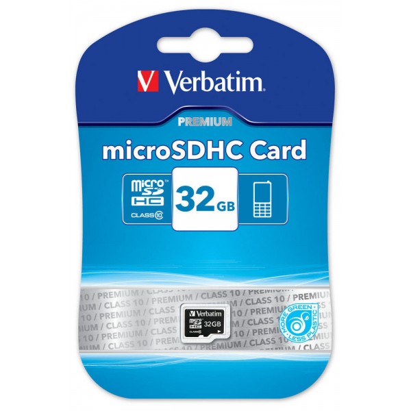 Verbatim Premium microSDHC 32GB Class 10 U1 High Speed