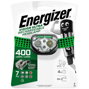 Energizer Φακός Κεφαλής Επαναφορτιζόμενος 400lm Vision Ultra 