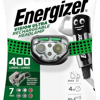 Energizer Φακός Κεφαλής Επαναφορτιζόμενος 400lm Vision Ultra 