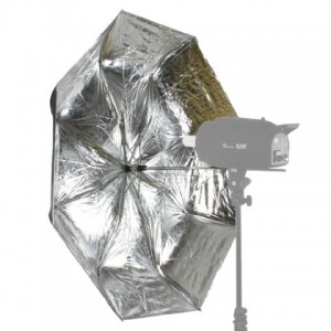 Falcon Eyes Umbrella Foldable R-210SB Silver/Black 110 cm