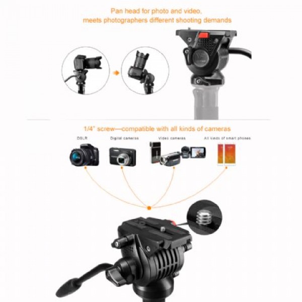 Nest Video Monopod NT-329M H145 cm 295837 Nest Video Monopod NT-329M H145 cm 295837