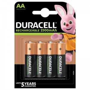 Duracell Επαναφορτιζόμενες Μπαταρίες AA Ni-MH 2500mAh 1.2V 4τμχ