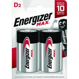 Energizer Max Αλκαλικές Μπαταρίες D 1.5V 2τμχ