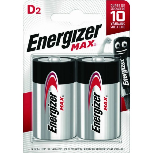 Energizer Max Αλκαλικές Μπαταρίες D 1.5V 2τμχ