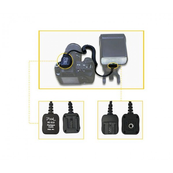 Pixel TTL Cord FC-313/M 3,6m for Sony TTL-cables Pixel TTL Cord FC-313/M 3,6m for Sony TTL-cables