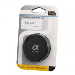 Pixel Lens Rear Cap BF-14L + Body Cap BF-14B for Sony
