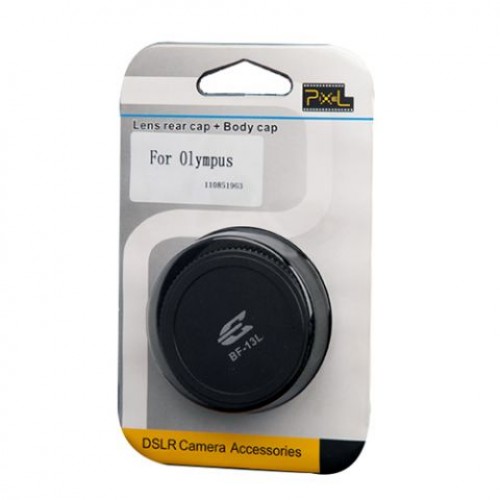Pixel Lens Rear Cap BF-13L + Body Cap BF-13B for Olympus Reflex