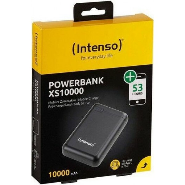 Intenso XS Power Bank 10000mAh με Θύρα USB-A και Θύρα USB-C Μαύρο Powerbanks