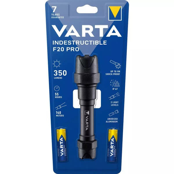 Varta F20 Pro Φακός LED IP67 με Μέγιστη Φωτεινότητα 350lm