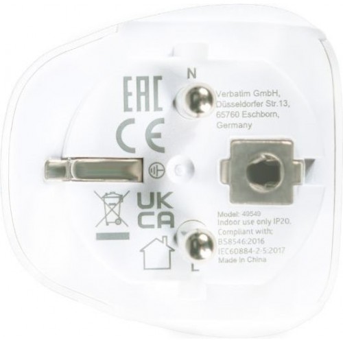 Verbatim Αντάπτορας Πρίζας από Universal σε Ελλάδας