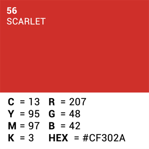 Superior Background Paper 56 Scarlet 2.72 x 11m Background Paper 2.72 x 11m