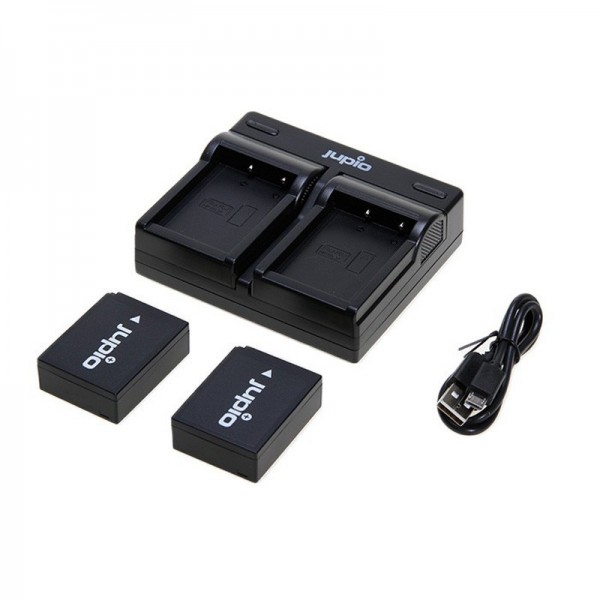 Jupio Kit: 2x Battery NP-W126 + USB Duo Charger Jupio Kit: 2x Battery NP-W126 + USB Duo Charger